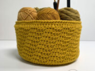 Hæklet for & bag kurv